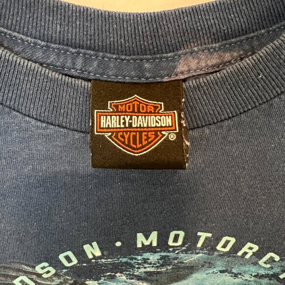 Harley-Davidson, Size: M, Blue, T-Shirt, - Picture 3 of 5